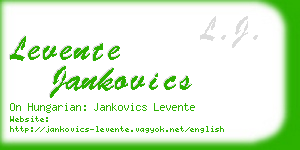 levente jankovics business card
